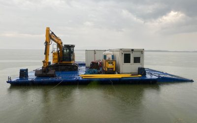 The construction of the island has started!